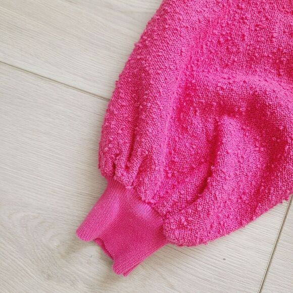 Free People Found My Friend Pullover S Pink Pebbled Textured Dolan Sleeve... - Picture 3 of 8